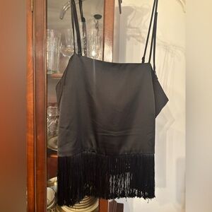 Bailey 44 Black Fringe Camisole